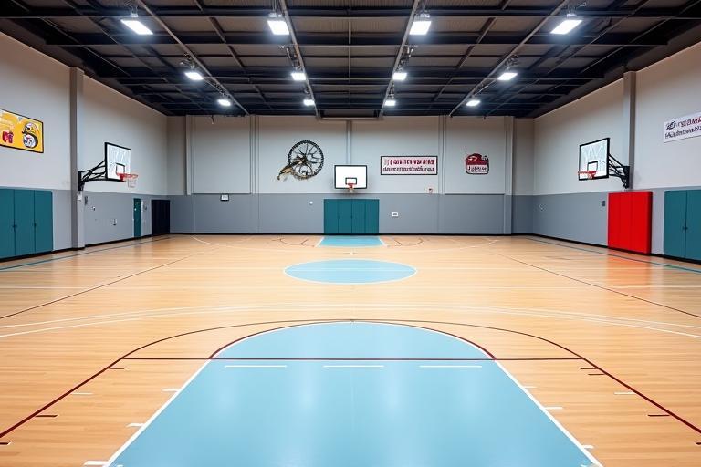 Overview of Dubai Hoops Academy indoor basketball courts