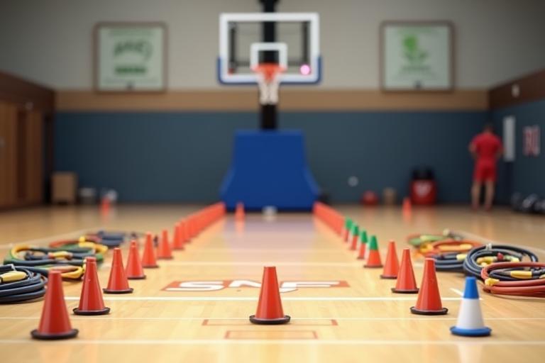 Modern training equipment at Dubai Hoops Academy
